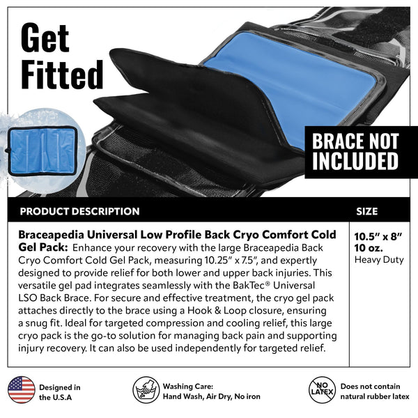 Universal Back Brace Cold Gel Pack - Low Back