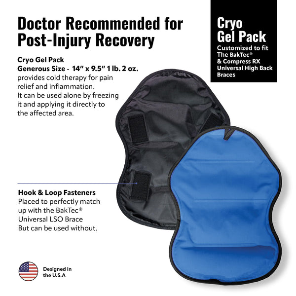 Universal Back Brace Cold Gel Pack - High Back