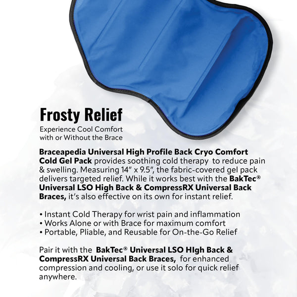 Universal Back Brace Cold Gel Pack - High Back