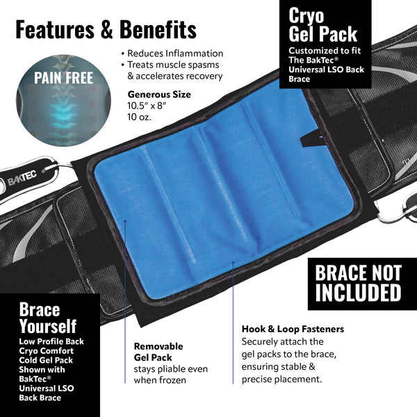 Universal Back Brace Cold Gel Pack - Low Back