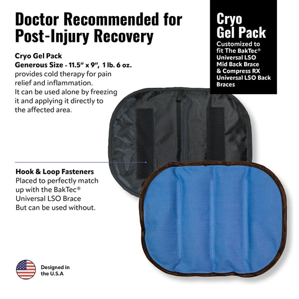 Universal Back Brace Cold Gel Pack - Mid Back