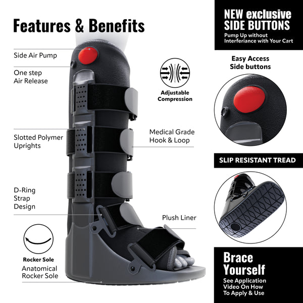 AirGlide Recovery Walking Boot - Tall