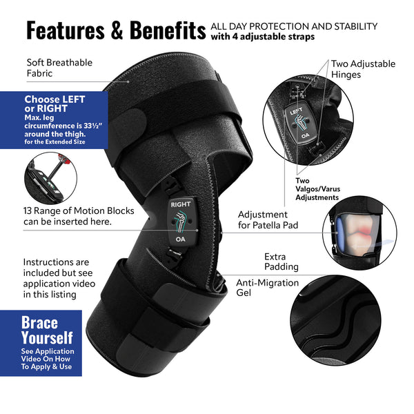 Comfort+ Soft OA (Osteoarthritis) Dual Adjustment Knee Brace Regular