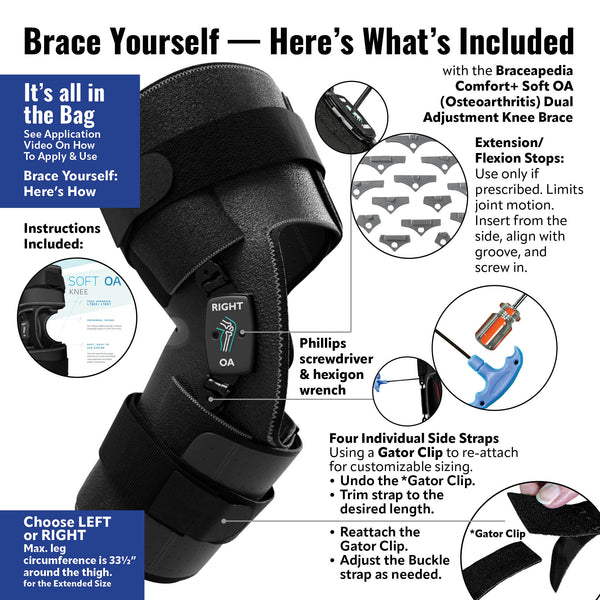 Comfort+ Soft OA (Osteoarthritis) Dual Adjustment Knee Brace Regular