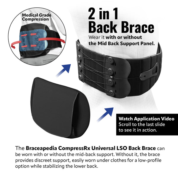 CompressRx Universal LSO Back Brace - Mid Back