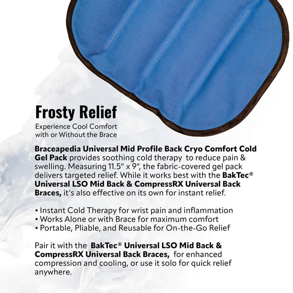 Universal Back Brace Cold Gel Pack - Mid Back