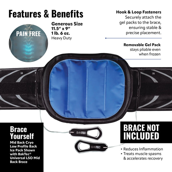 Universal Back Brace Cold Gel Pack - Mid Back