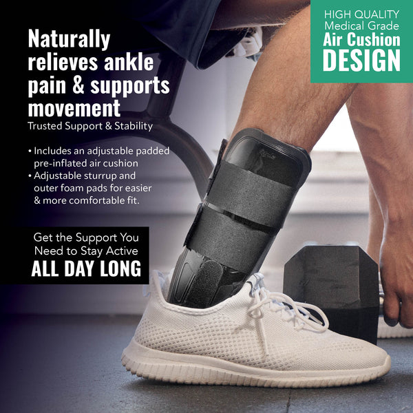 AnklePro Air Cushion Stirrup Ankle Brace
